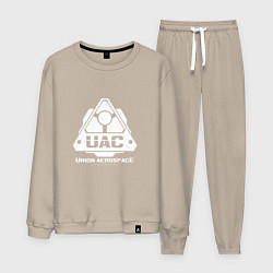 Костюм хлопковый мужской UAC, цвет: миндальный