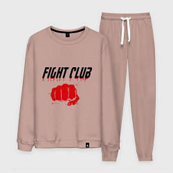 Костюм хлопковый мужской Fight Club, цвет: пыльно-розовый