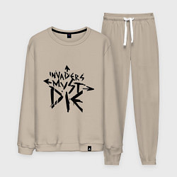 Костюм хлопковый мужской The Prodigy: Invaders Must Die, цвет: миндальный