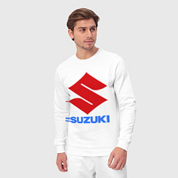 Костюм хлопковый мужской Suzuki, цвет: белый — фото 2