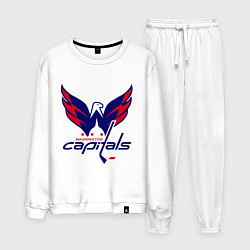 Костюм хлопковый мужской Washington Capitals: Ovechkin, цвет: белый