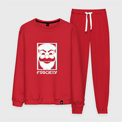 Костюм хлопковый мужской F society, цвет: красный
