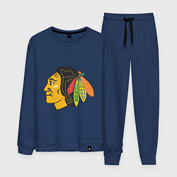 Костюм хлопковый мужской Chicago Blackhawks, цвет: тёмно-синий