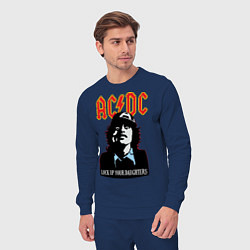 Костюм хлопковый мужской AC/DC: Lock up your daughters, цвет: тёмно-синий — фото 2