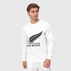 Костюм хлопковый мужской New Zeland: All blacks, цвет: белый — фото 2