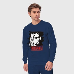 Костюм хлопковый мужской Nirvana: Kurt Cobain, цвет: тёмно-синий — фото 2