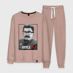 Костюм хлопковый мужской Stalin: Style in, цвет: пыльно-розовый