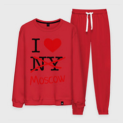 Костюм хлопковый мужской I love Moscow, цвет: красный