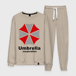 Костюм хлопковый мужской Umbrella corporation, цвет: миндальный