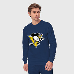 Костюм хлопковый мужской Pittsburgh Penguins, цвет: тёмно-синий — фото 2