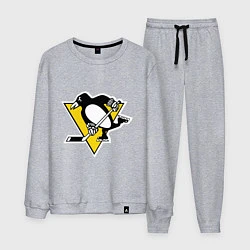Костюм хлопковый мужской Pittsburgh Penguins, цвет: меланж
