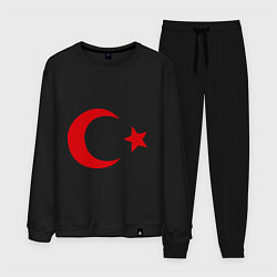 Костюм хлопковый мужской Турция, цвет: черный