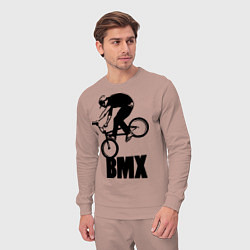 Костюм хлопковый мужской BMX 3, цвет: пыльно-розовый — фото 2