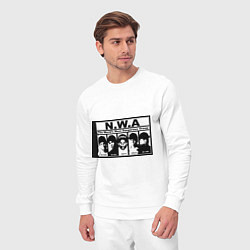 Костюм хлопковый мужской NWA, цвет: белый — фото 2