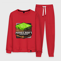 Костюм хлопковый мужской Minecraft: Pocket Edition, цвет: красный
