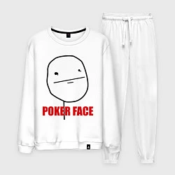 Костюм хлопковый мужской Poker Face, цвет: белый