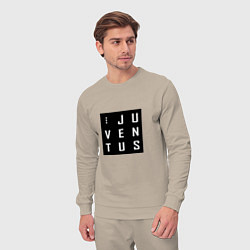 Костюм хлопковый мужской Juventus FC: Black Collection, цвет: миндальный — фото 2