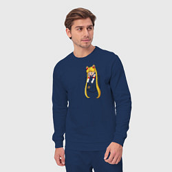 Костюм хлопковый мужской Little Pocket Moon, цвет: тёмно-синий — фото 2