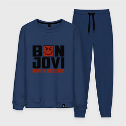 Костюм хлопковый мужской Bon Jovi: Nice day, цвет: тёмно-синий