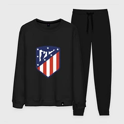 Костюм хлопковый мужской Atletico Madrid, цвет: черный