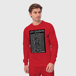 Костюм хлопковый мужской Joy Division: Unknown Pleasures, цвет: красный — фото 2