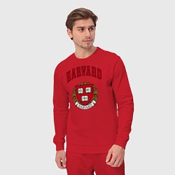 Костюм хлопковый мужской Harvard university, цвет: красный — фото 2