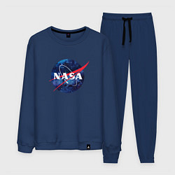 Костюм хлопковый мужской NASA: Cosmic Logo, цвет: тёмно-синий