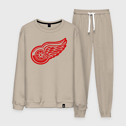 Костюм хлопковый мужской Detroit Red Wings: Pavel Datsyuk, цвет: миндальный