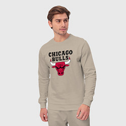 Костюм хлопковый мужской Chicago Bulls, цвет: миндальный — фото 2