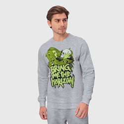 Костюм хлопковый мужской Bring Me The Horizon: Green Girl, цвет: меланж — фото 2