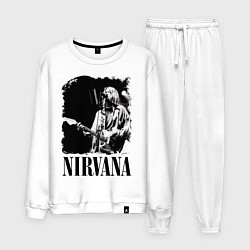 Костюм хлопковый мужской Black Nirvana, цвет: белый