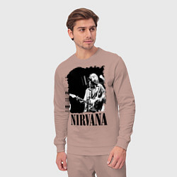 Костюм хлопковый мужской Black Nirvana, цвет: пыльно-розовый — фото 2