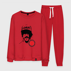 Костюм хлопковый мужской Red Hot Chili Peppers: Off, цвет: красный