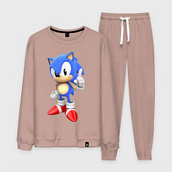 Костюм хлопковый мужской Classic Sonic, цвет: пыльно-розовый