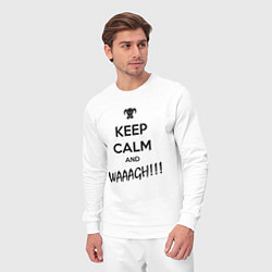 Костюм хлопковый мужской Keep Calm & WAAAGH, цвет: белый — фото 2