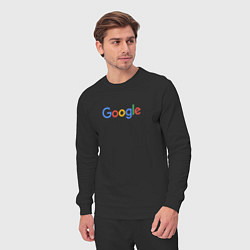 Костюм хлопковый мужской Google, цвет: черный — фото 2