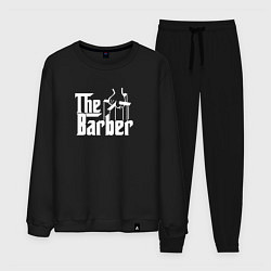 Костюм хлопковый мужской The Barber Godfather, цвет: черный