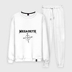 Костюм хлопковый мужской Megadeth Compass, цвет: белый