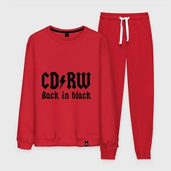 Костюм хлопковый мужской CD RW - Back in black, цвет: красный