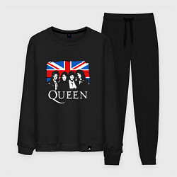 Костюм хлопковый мужской Queen UK, цвет: черный