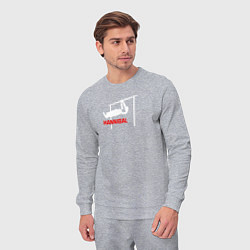 Костюм хлопковый мужской Hannibal For King Workout, цвет: меланж — фото 2