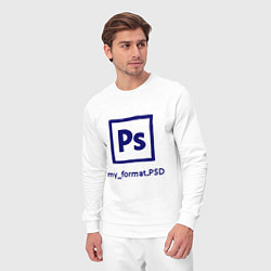 Костюм хлопковый мужской Photoshop, цвет: белый — фото 2