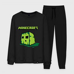 Костюм хлопковый мужской Minecraft Creeper, цвет: черный