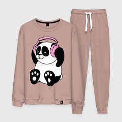 Мужской костюм Panda in headphones панда в наушниках