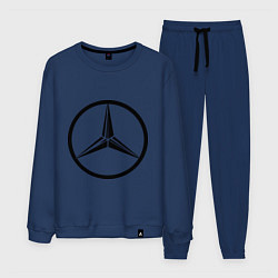 Костюм хлопковый мужской Mercedes-Benz logo, цвет: тёмно-синий