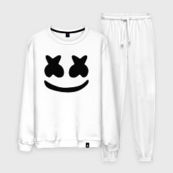 Костюм хлопковый мужской Marshmello, цвет: белый