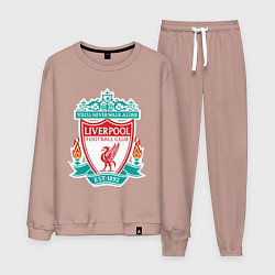 Костюм хлопковый мужской Liverpool FC, цвет: пыльно-розовый