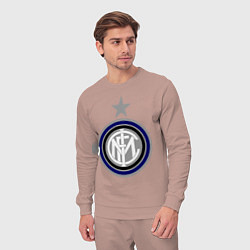 Костюм хлопковый мужской Inter FC, цвет: пыльно-розовый — фото 2