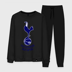 Костюм хлопковый мужской Tottenham FC, цвет: черный