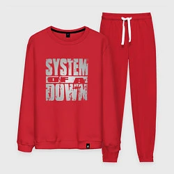 Костюм хлопковый мужской System of a Down, цвет: красный